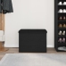 Banco de almacenamiento  Negro Roble 60x40x45 cm Madera elaborada