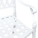 Conjunto de Bistro de Jardín de 3 Piezas  de Aluminio Fundido Blanco