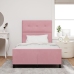 Estructura de Cama de Terciopelo Rosa  120x200 cm