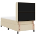 Cama con Box Spring y Colchón  Crema 100x200 cm Tela