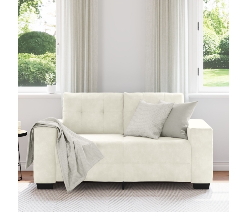 Sofá Loveseat  Crema 120 cm de Terciopelo