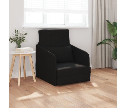 Sofá Cama Negro 2-en-1 65x80x83 cm