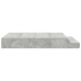 Estructura de Cama Gris Concreto Madera Sólida 140 x 190 cm