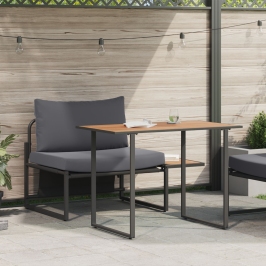 Conjunto de Comedor de Jardín de 2 Piezas con Asiento Individual y Cojines Antracita