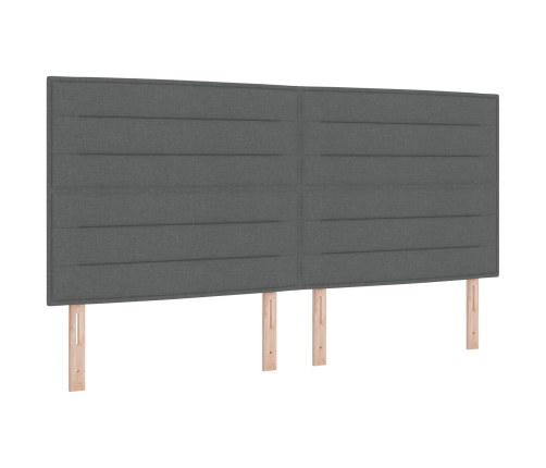 Cabecero  Diseño Lines Gris oscuro 200 cm Tela