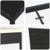 Conjunto de Comedor de Jardín de 5 Piezas Negro Poliratán