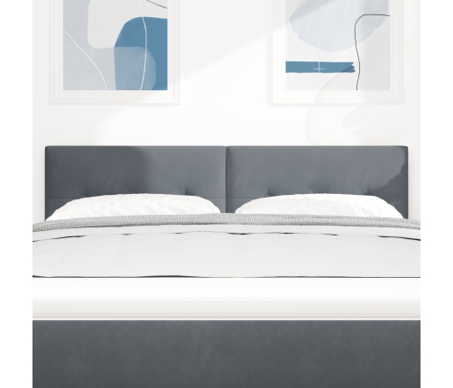 Cabecero Button Tufted Gris Oscuro 160 cm Terciopelo
