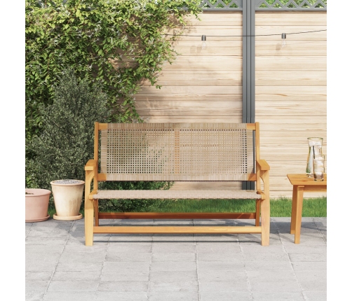Banco de Jardín  Beige 122x76x73.5 cm Madera de Acacia