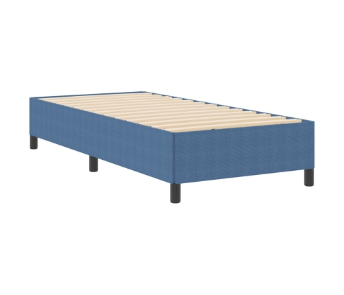 Estructura de Cama  Azul 90x190 cm de Tela de Pana