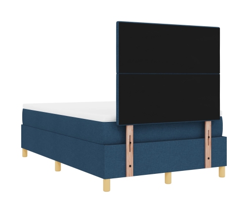 Cama Box Spring  con Colchón Azul 120x200 cm Tela