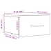 Cabinet de Noche Wall-Mounted Negro Roble 35x35x20 cm
