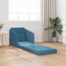 Sofá Cama de Piso  2-en-1 Azul 65x80x83 cm Terciopelo