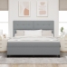 Cama con Box Spring  con Colchón Gris Claro Super King Tela