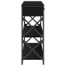 Mesa Consola  Negro Roble 100x28x75 cm Madera Elaborada y Acero