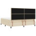Cama con Somier  con Colchón y Banco Color Crema 200x200 cm Tela