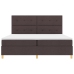 Cama con Box Spring  Marrón Oscuro 200x200 cm Tela