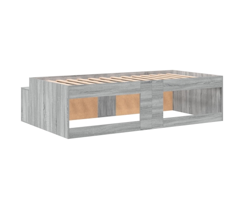 Estructura de Cama de Almacenamiento  Gris Sonoma 90 x 200 cm
