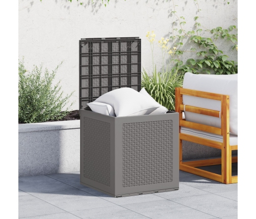 Caja de Almacenamiento Jardín Gris Claro 55x53x57 cm PP