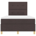 Estructura de Cama con Colchón Marrón oscuro Tela 120 x 200 cm