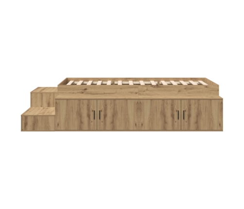 Estructura de Cama  Roble Artesanal Madera Elaborada 75 x 190 cm