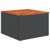Conjunto de Sofá de Jardín  8 Piezas Negro, Marrón Ratán, Madera