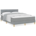Cama Box Spring con Colchón Gris Claro 140x200 cm Tela