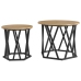 Mesas Laterales Anidadas 2 pcs de Madera de Roble Artisan