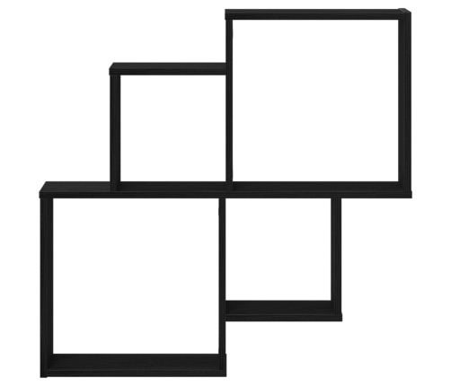 Armario de pared  Negro Roble 80x15x78,5 cm Madera de ingeniería