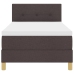 Cama con Box Spring  con Colchón Marrón Oscuro 100x200 cm Tela