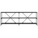 Mesa de Consola  Negro Roble 200x30x75 cm Madera Ingenierizada y Acero