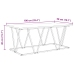Mesa de café de madera reciclada 100x50x40 cm de madera de ingeniería y metal