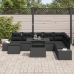 Conjunto de Sofá de Jardín  Conjunto de 9 Negro Ratán