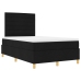 Cama con Base de Resortes Negra 120x200 cm Tela