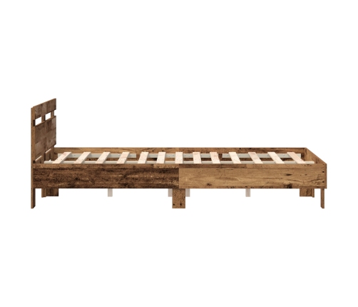 Armazón de Cama de Madera Elaborada Madera Vieja Madera