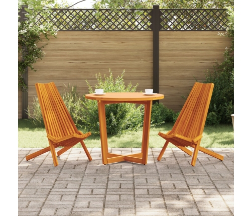 Sillas de jardín plegables  2 pcs de madera maciza de acacia