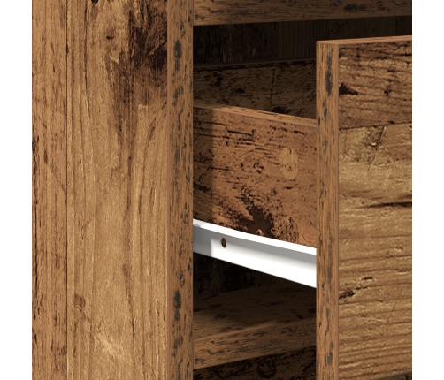 Set de tocador de 3 piezas  con LED de madera envejecida
