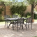 Set de 3 Negro Aluminio Fundido Mesa para 4 Personas Duradera