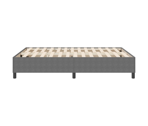 Cama Box Spring  Gris Claro 140x200 cm Tela de Corduroy