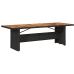 Set de comedor de jardín de 9 piezas  negro de poli ratán