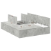 Estructura de Cama con Almacenamiento  Gris Concreto 140x190 cm