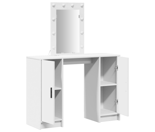 Tocador  con Luces LED Blanco 102x33x135 cm