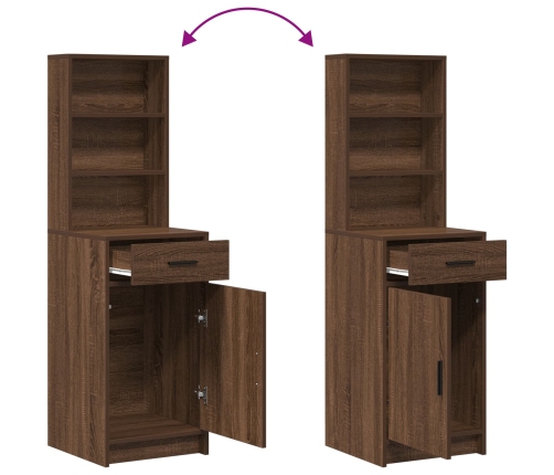 Armario Alto Roble Marrón 40x41x135 cm Madera Elaborada