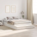 Marco de Cama de Almacenamiento  Blanco Madera Elaborada
