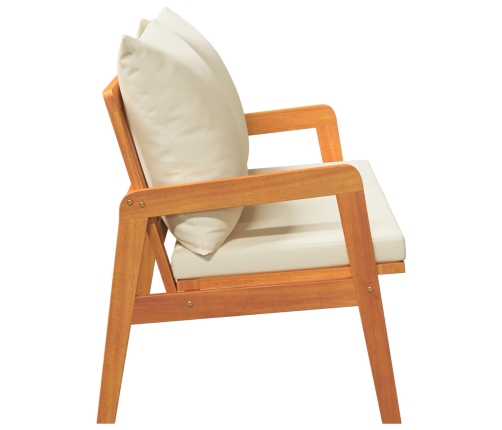 Banco de Jardín con Cojines 115x65x71 cm Madera Sólida de Acacia