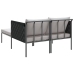 Tumbona  con cojines para 2 personas Anthracite 115x153x69,5 cm Acero
