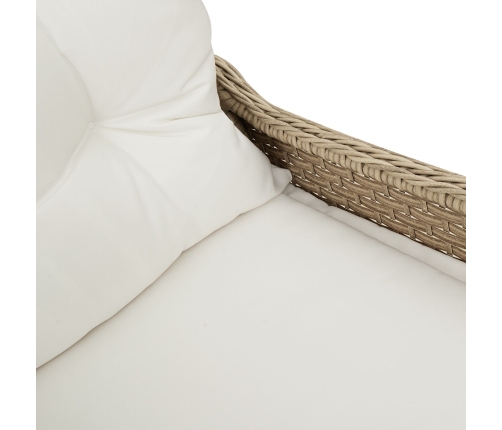 Sillón Recliner con Cojín Beige de Poliratán