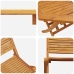 Set de comedor de jardín de 5 piezas  de madera maciza de acacia