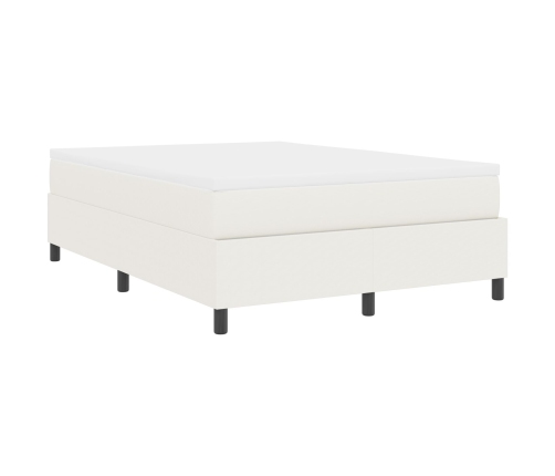 Cama Box Spring con Colchón Crema 160x200 cm Tela de Corduroy