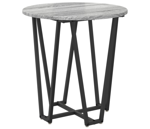 Mesa auxiliar  de 2 piezas en gris Sonoma, hecha de madera y metal