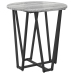 Mesa auxiliar  de 2 piezas en gris Sonoma, hecha de madera y metal